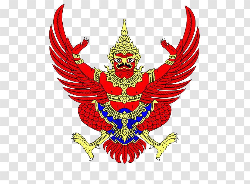 Emblem Of Thailand Garuda National Vishnu - Vertebrate Transparent PNG