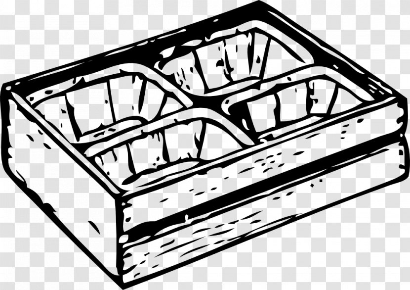 Wooden Box Crate Paper Clip Art - Black And White Transparent PNG