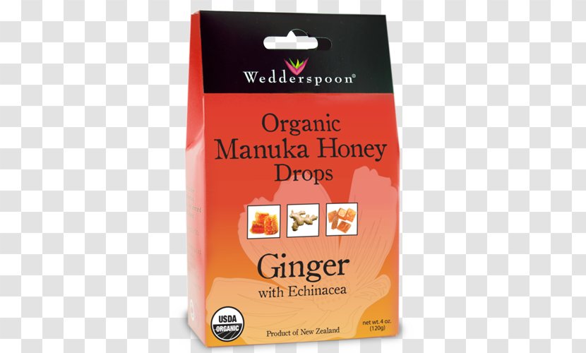 Mānuka Honey Manuka Throat Lozenge Wedderspoon Organic USA - Ginger Transparent PNG