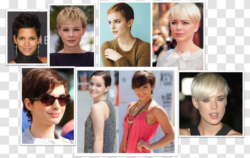 Anne Hathaway Blond Pixie Cut Hair Coloring Short - Silhouette Transparent PNG
