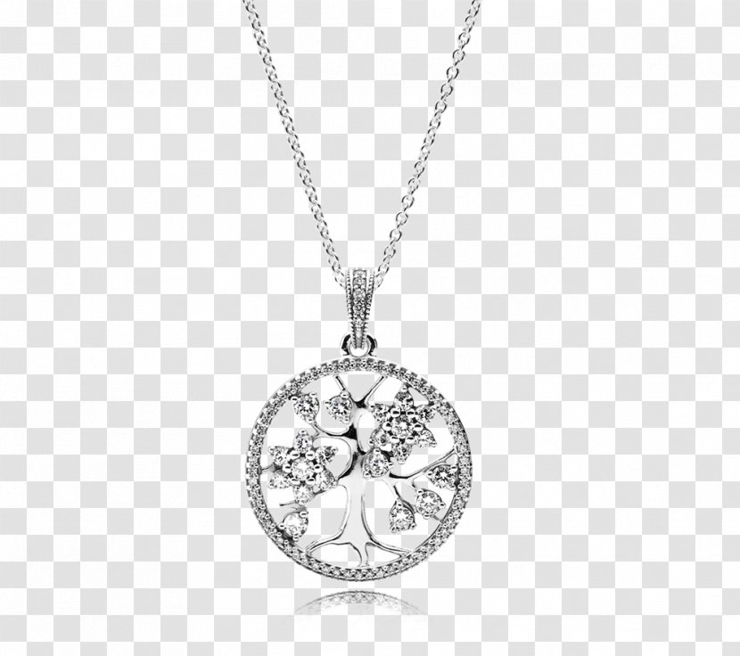 Pandora Family Tree Necklace Pendant Silver - Jewellery Transparent PNG