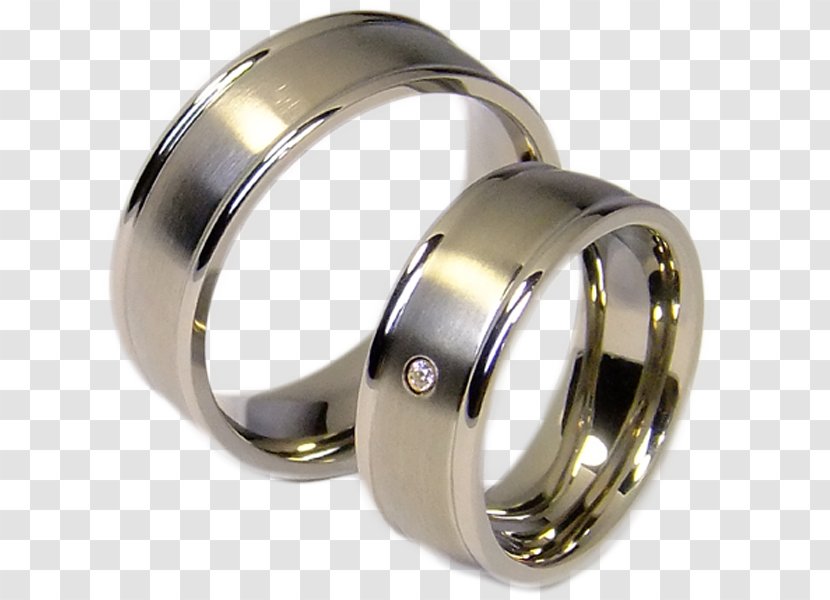 Wedding Ring Silver Platinum - Body Jewellery Transparent PNG
