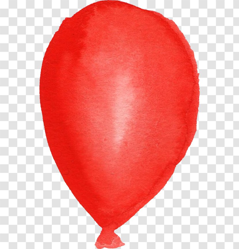 Balloon Red Watercolor Painting Clip Art Transparent PNG