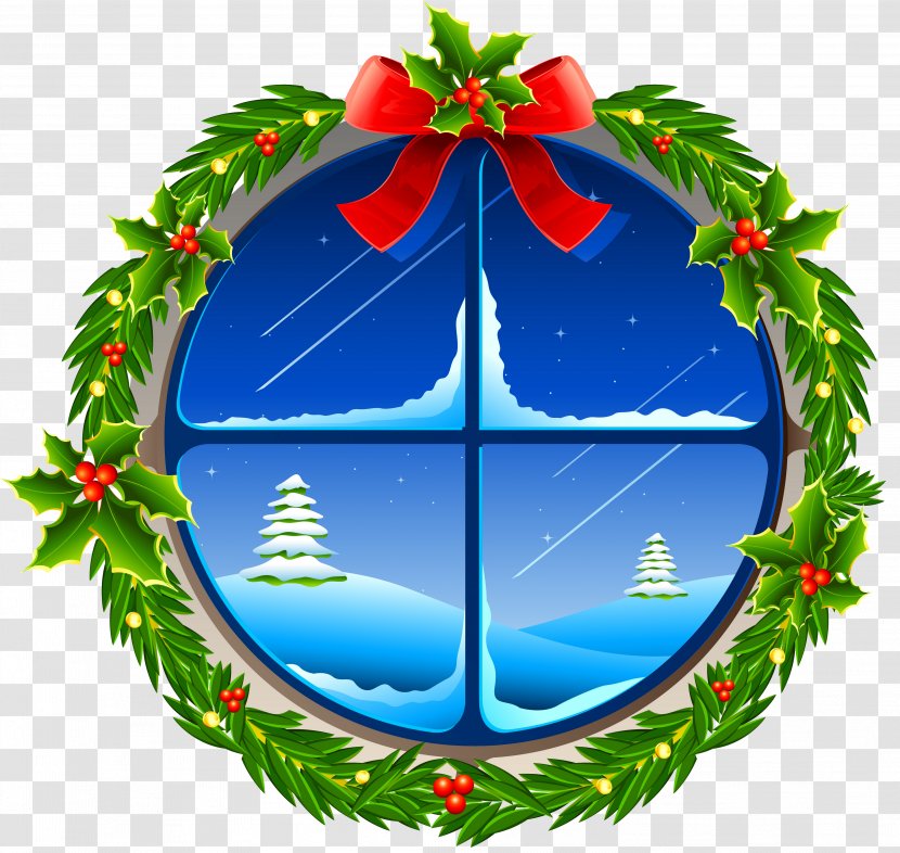 Window Christmas Tree Clip Art Transparent PNG