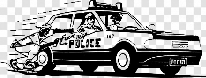Police Car Officer - Traffic - Hand-painted Vector Transparent PNG