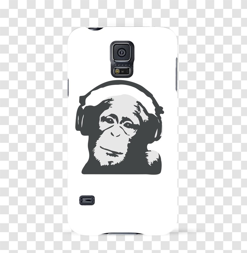 T-shirt IPhone 4S 7 6 Disc Jockey - Silhouette - Dj Monkey Transparent PNG