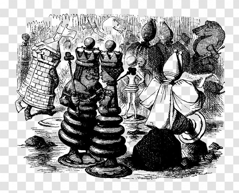 Alice's Adventures In Wonderland Chess Aliciae Per Speculum Transitus Red Queen - Players Transparent PNG
