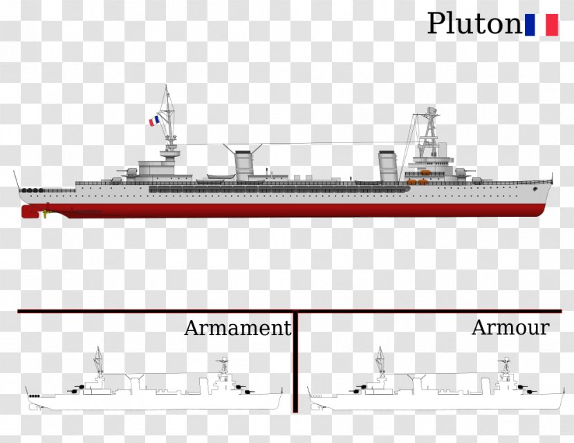 Heavy Cruiser Light Minelayer Destroyer French Pluton - Naval Ship Transparent PNG