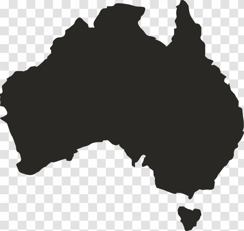 Australia World Map - Black Transparent PNG