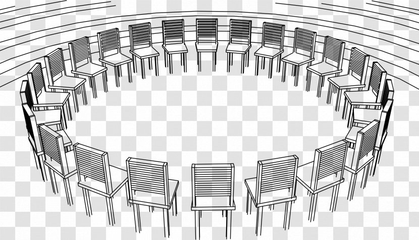 Table Chair Furniture Clip Art - Monochrome Transparent PNG