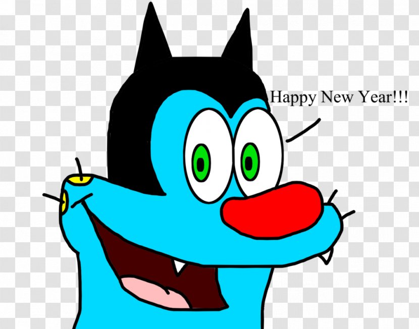 Oggy Cartoon Xilam - Tree - Happy New Year Transparent PNG