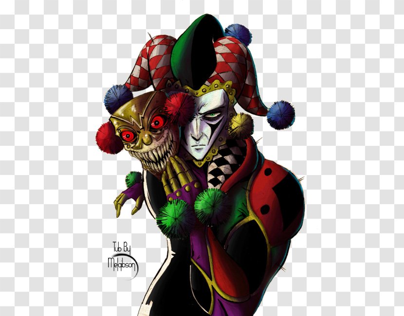 Harlequin Clown Joker Drawing Mask - Jester Transparent PNG