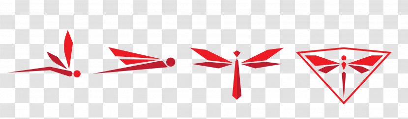 Logo Brand Red Font - Vector Dragonfly Transparent PNG