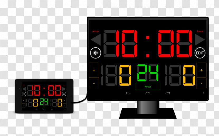 Scoreboard Display Device Cartoon Basketball Go Game Clock - Score Board Transparent PNG