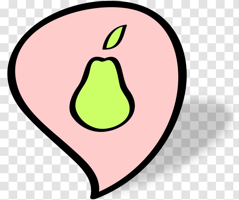 Pear Food Clip Art - Nose - Ink Clipart Transparent PNG