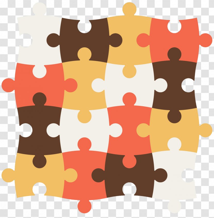 Jigsaw Puzzles Clip Art - Royaltyfree - Orange Transparent PNG