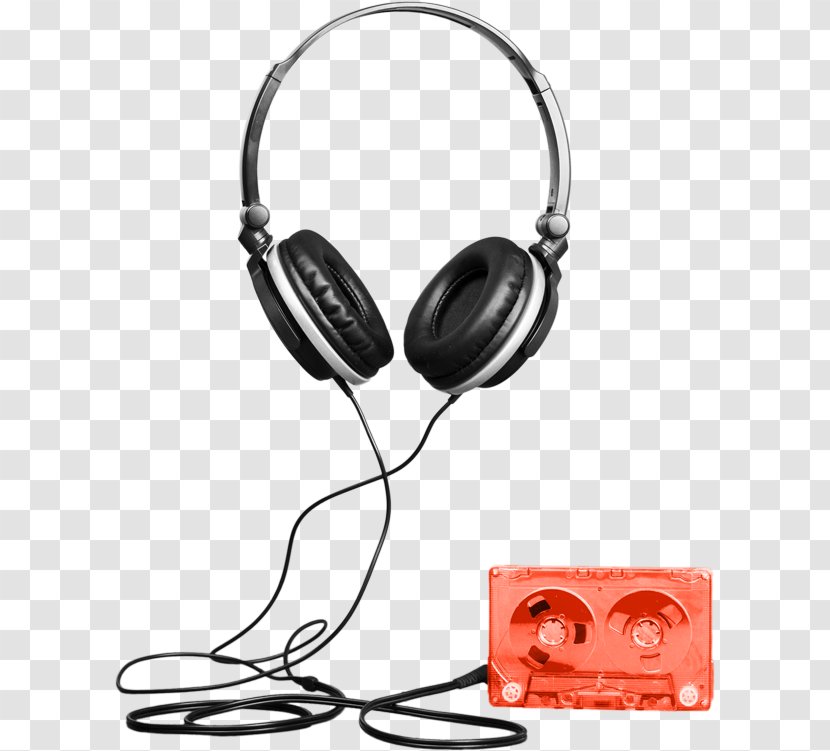 Headphones Microphone Compact Cassette Tape Recorder Radio Transparent PNG