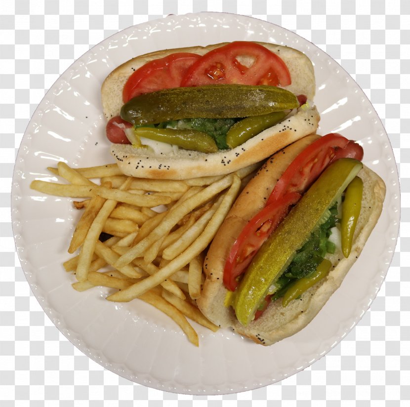 Chicago-style Hot Dog American Cuisine Vegetarian Mediterranean - Chicago Style Piza Transparent PNG
