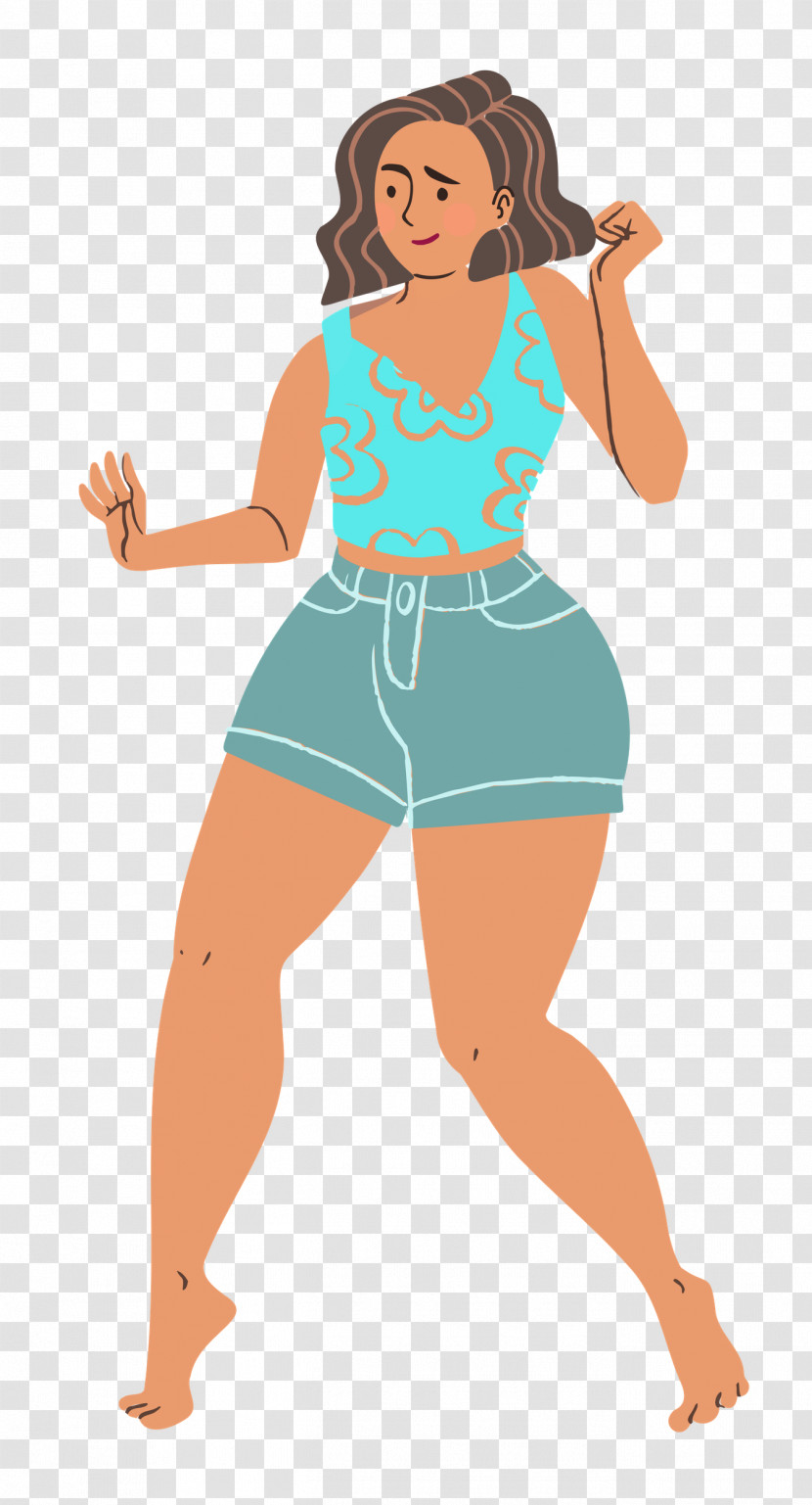 Standing Girl Woman Transparent PNG