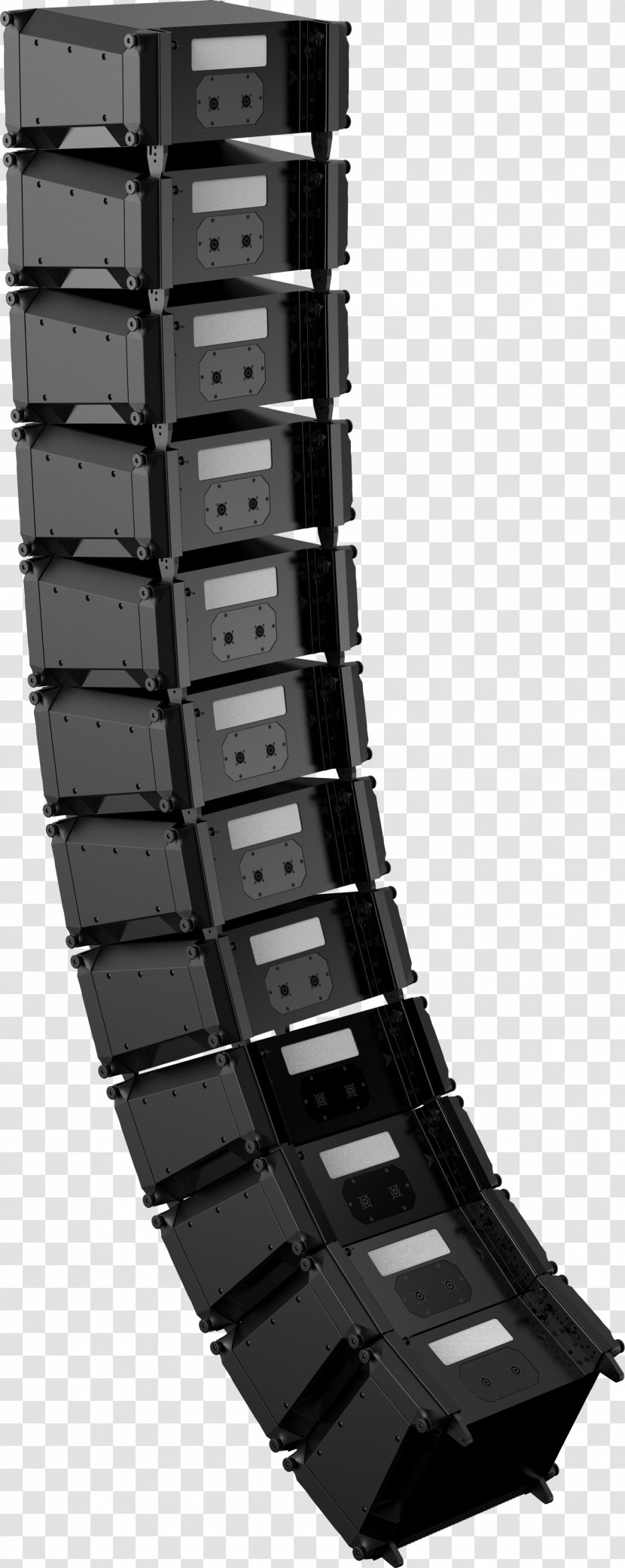 Line Array Loudspeaker Sound Electro-Voice System - Black And White Transparent PNG