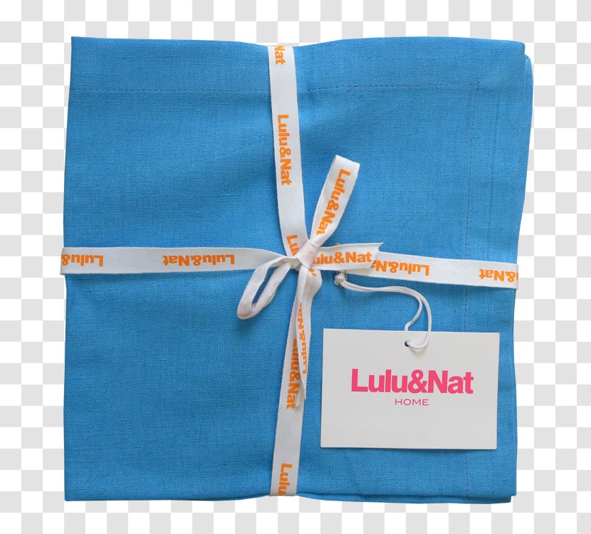 Cloth Napkins Textile Turquoise Blue Woven Fabric - Napkin Transparent PNG
