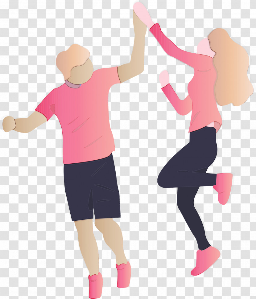 Pink Arm Standing Joint Leg Transparent PNG