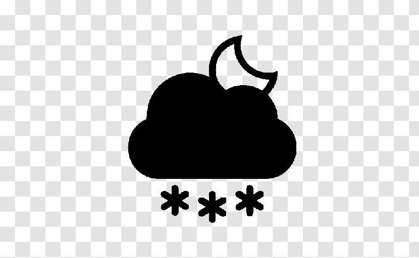 Snowflake Cloud Weather Forecasting - Black - Snow Transparent PNG