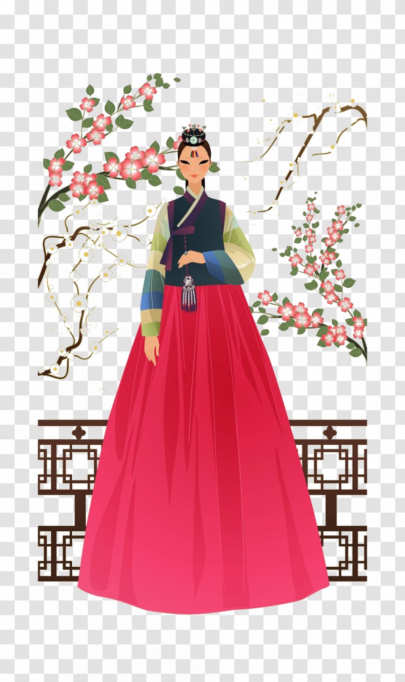 South Korea Woman - Tree - Cartoon Korean Women Transparent PNG