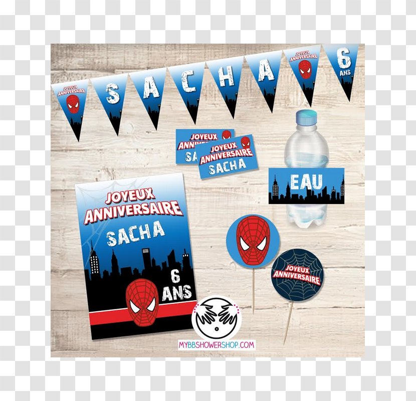 Spider Man Superhero Birthday Carte D Anniversaire Convite Advertising Super Heroes Ninos Transparent Png
