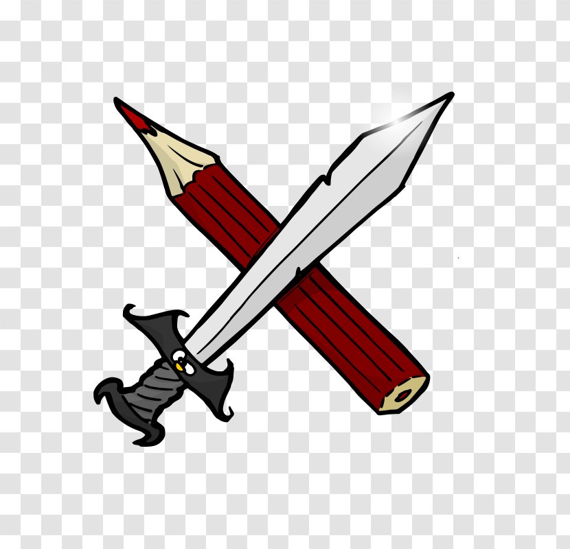 Colored Pencil Drawing Clip Art - Sword Transparent PNG