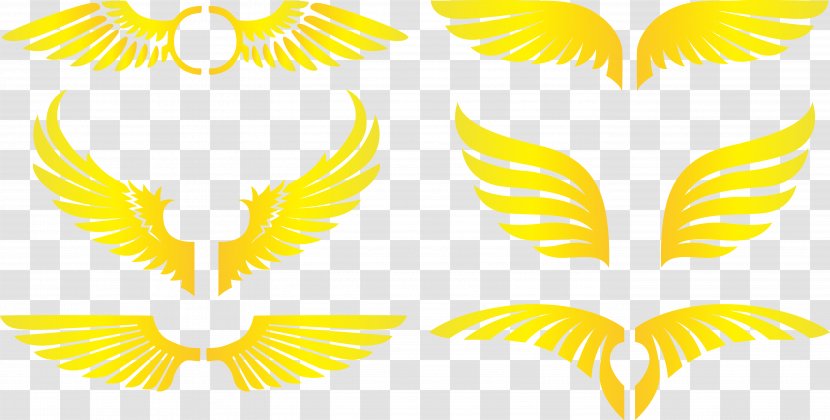 Petal Yellow Clip Art - Symmetry - Wings Transparent PNG