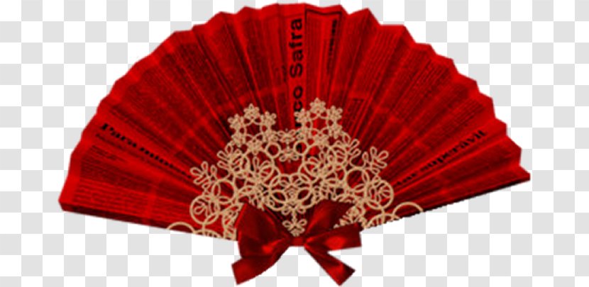 Hand Fan Red Paper - Moulin Rouge Transparent PNG