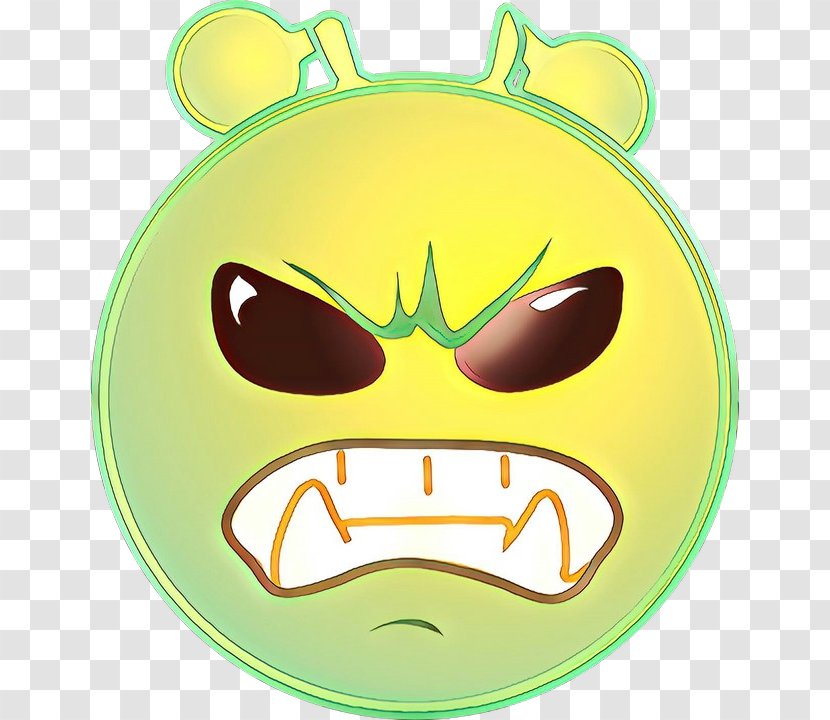 Smiley Green Cartoon - Emoticon - Tooth Sticker Transparent PNG