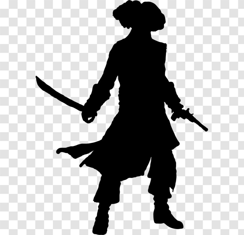 Piracy Silhouette Clip Art - Fictional Character Transparent PNG