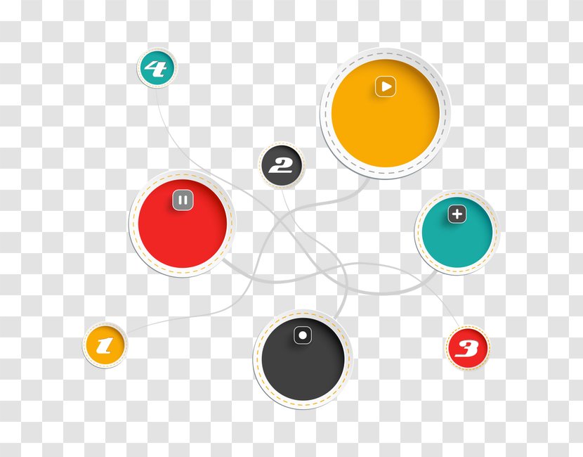 Circle Pattern - Orange - PPT Element Transparent PNG