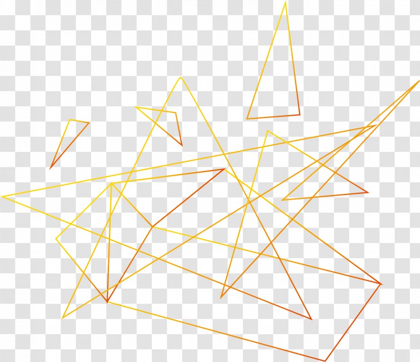 Triangle Area Point Pattern - Hand Painted Golden Transparent PNG