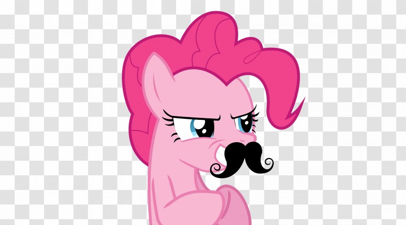 Pinkie Pie Rarity Pony Moustache Rainbow Dash - Flower Transparent PNG