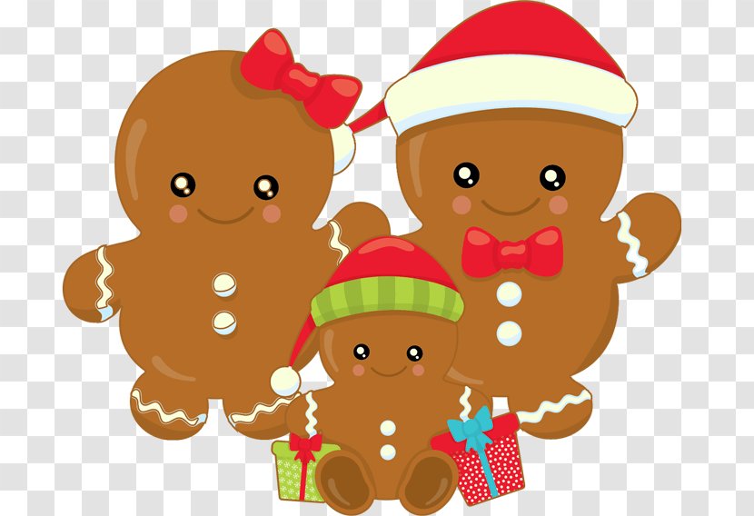 Clip Art Illustration Vector Graphics Image Santa Claus - Christmas - Gingerbread Family Transparent PNG