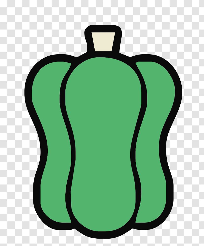 Bell Pepper Cartoon Drawing Vegetable - Green - Hand Painted Persimmon Transparent PNG