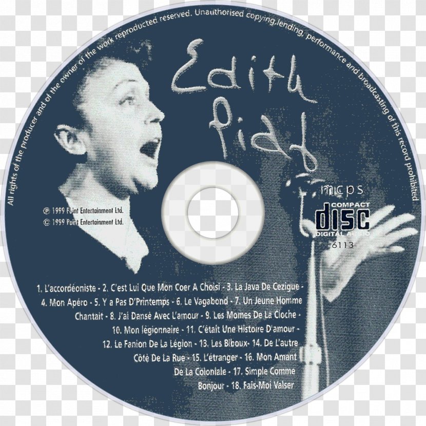 Édith Piaf Compact Disc Album Cover La Vie En Rose - Cartoon - Edith Transparent PNG