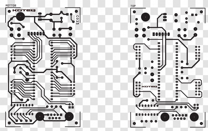 ATmega16 Microcontroller Electronic Circuit Printed Board Project - Silhouette - Robot Transparent PNG