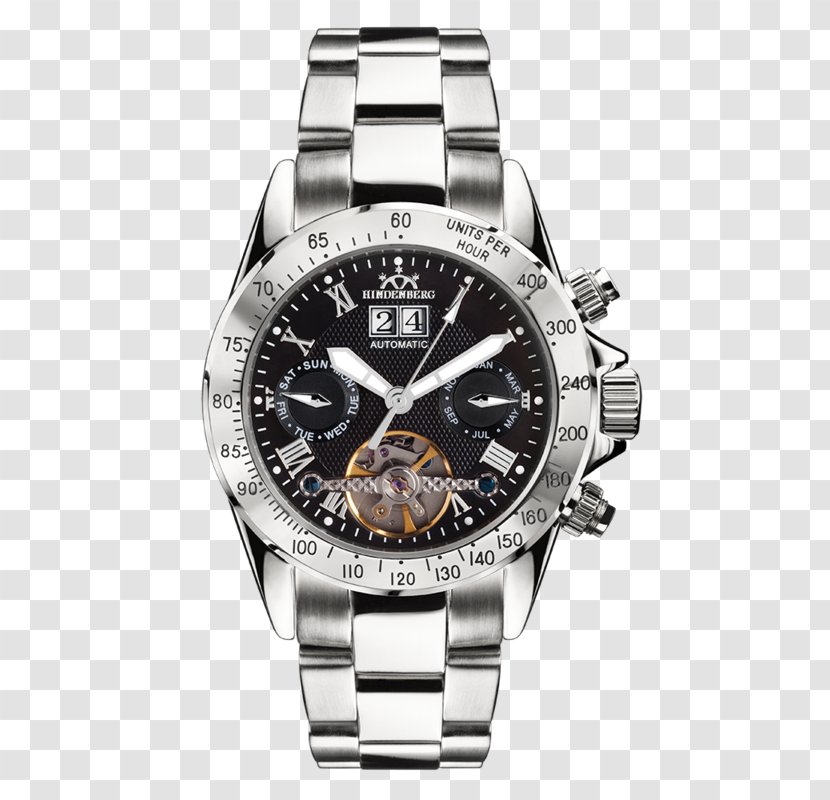 Belfort Automatic Watch Clock Sapphire - Silver Transparent PNG
