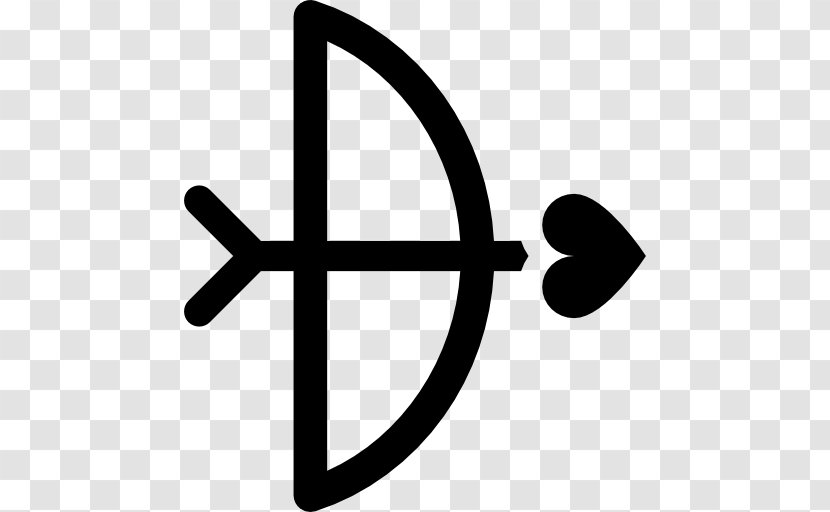 Bow And Arrow - Black White - Symbol Transparent PNG