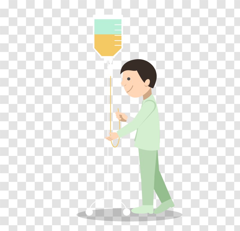 Cartoon Patient Physician Injection - Communication - Hanging Bottle Transparent PNG