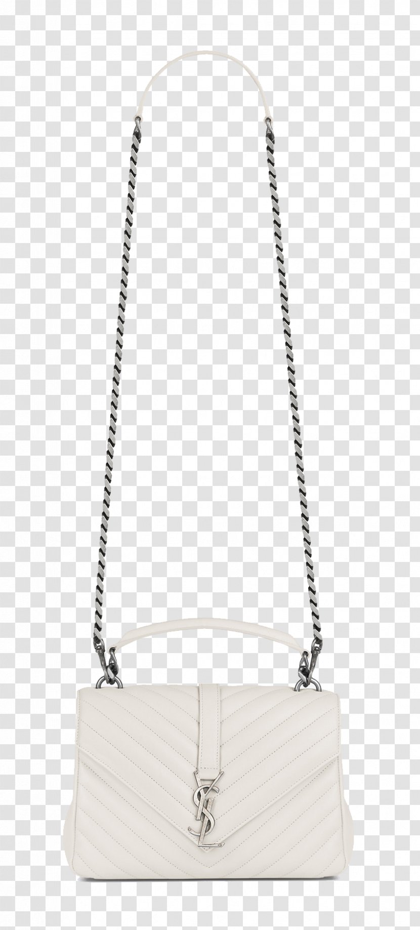 Handbag Yves Saint Laurent Black And White - Shoulder Bag - SaintLaurent Chain Transparent PNG