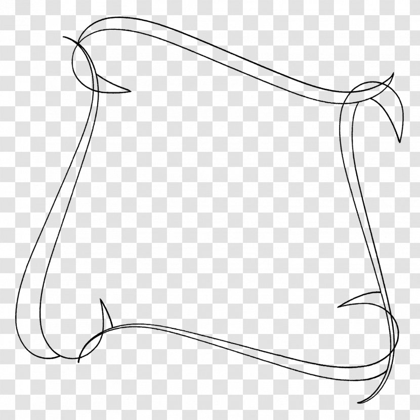 Drawing Line Art Picture Frames Clip - Fashion Accessory - Hand Drawn Transparent PNG