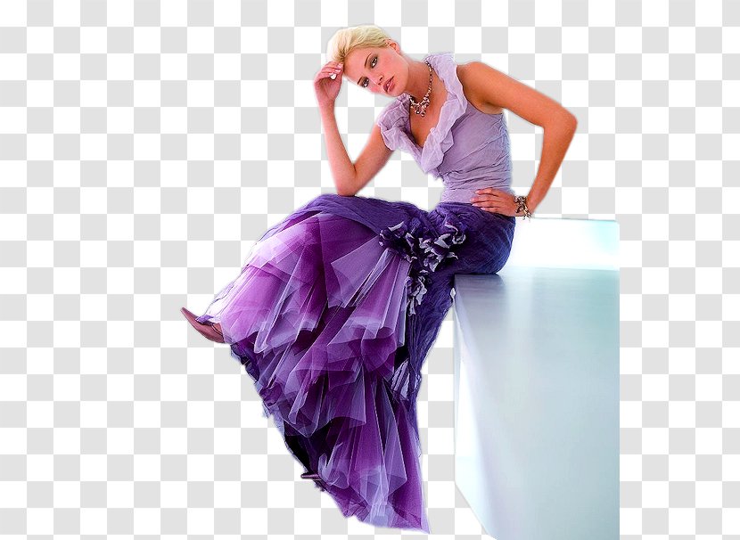 Gown Cocktail Dress Shoulder Purple - Tree Transparent PNG