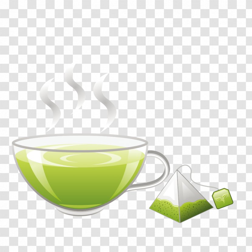 Green Tea Vector Graphics Image - Drinkware - Cup Transparent PNG