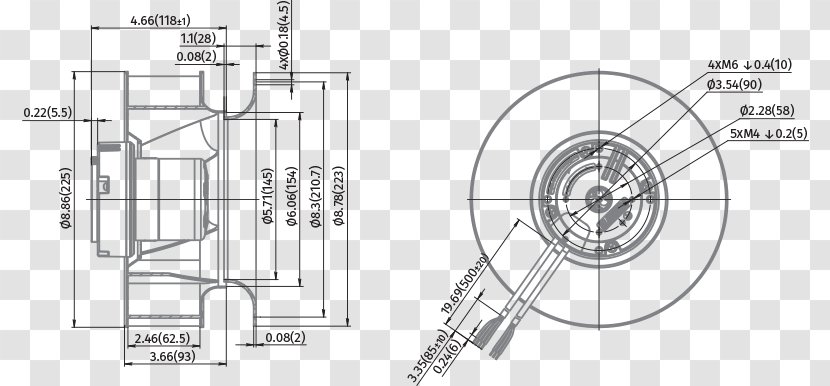 Drawing Door Handle Car Engineering - Line Art - Centrifugal Fan Transparent PNG