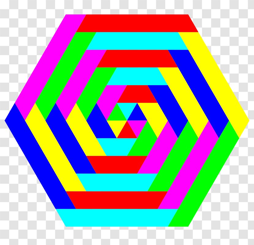 RAINBOW HEXAGONS Color Clip Art - Rainbow - Pez Cliparts Transparent PNG